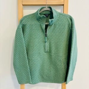 Eddie Bauer Quilted 1/4 Zip Sweatshirt Long Sleeve